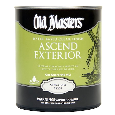 Old Masters 1 Qt Clear Ascend Exterior Water-based Finish, Semi-Gloss 71204